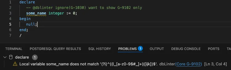 PL/SQL block with a G-9102 problem