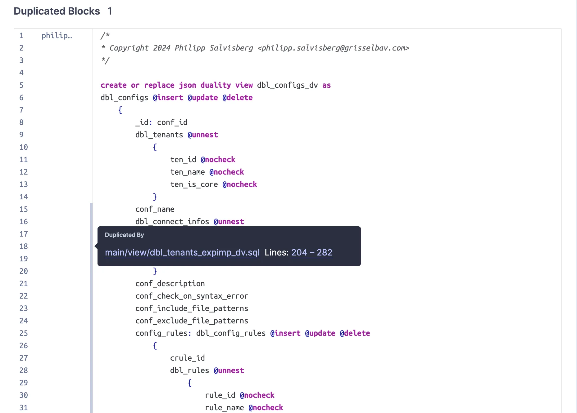 Duplicate Code Block