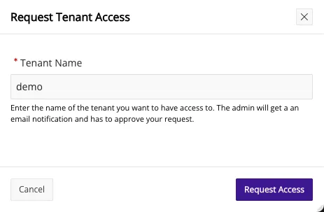Request Tenant Access